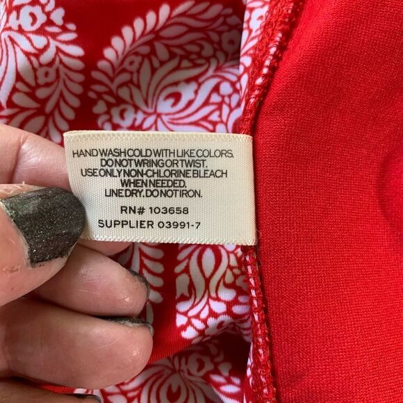 STYLUS Red and White Bikini Bottom Size Large - Picture 4 of 4